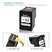 Valuetoner Remanufactured Ink Cartridge Replacement for 92 C9512FN C9362WN (2 Black) Compatible with Deskjet 5440 Photo, PSC 1510 1510xi 1507, Photosmart 7850 C3135 Printer