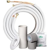 3/8" x 5/8" 24K BTU MrCool Ductless Mini Split Line Set AC Kit with Control Wire 16 Ft