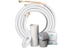 MRCOOL COMFORT MADE SIMPLE 1/4" x 3/8" 9K BTU MrCool Ductless Mini Split Line Set AC Kit with Control Wire 50 Ft