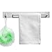 Kes Self Adhesive SUS 304 Stainless Steel Towel Bar with Hook Storage Bathroom Kitchen Hand Hanger Stick On Sticky Contemporary Style, Brushed Finish, BTH7200-2