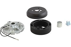 FOREVERSHARP 5 & 6 Hole Matte Black Hub Adapter Installation Kit B02 for Aftermarket Steering Wheels