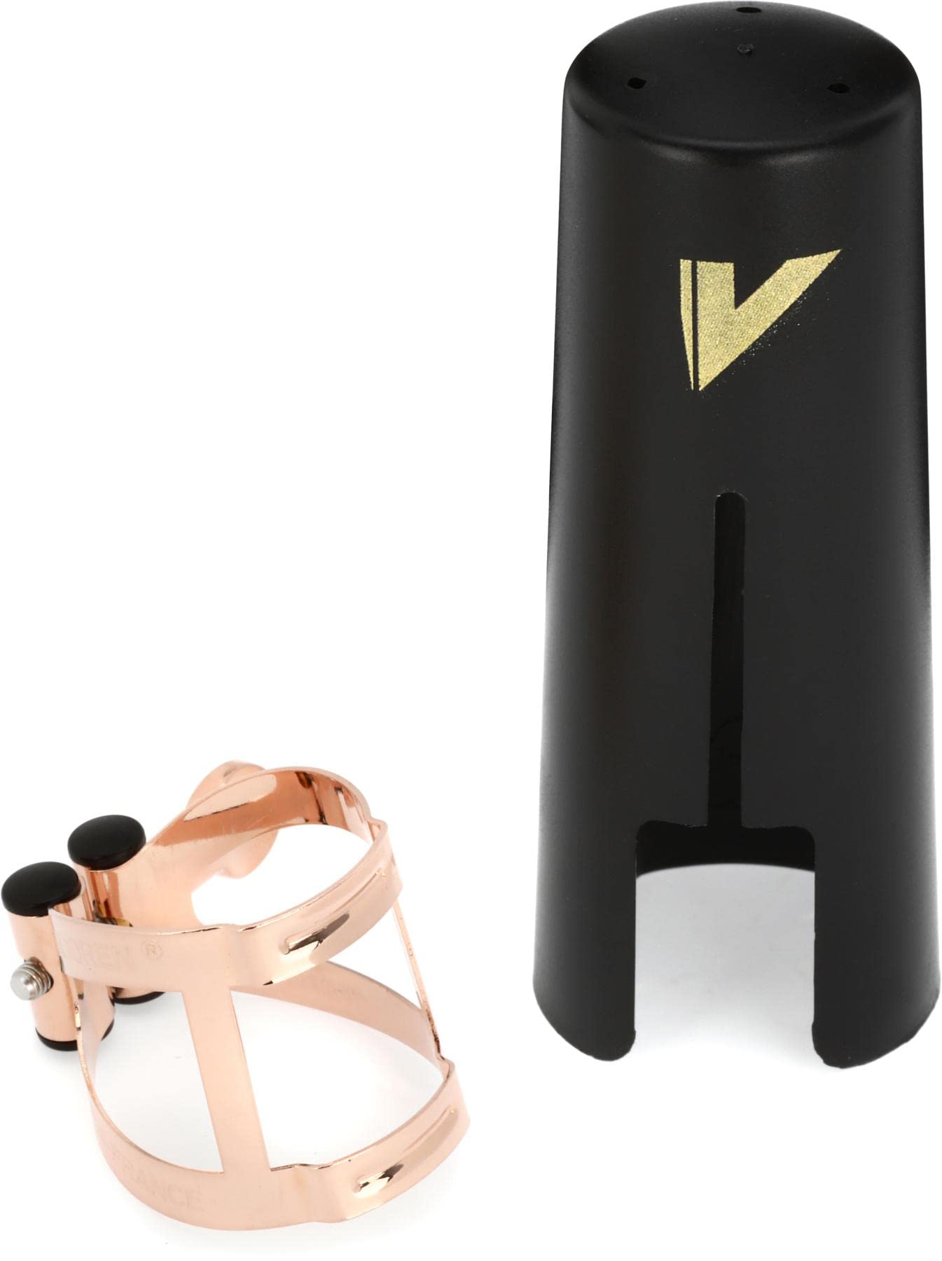 VANDOREN LIGATURE & CAP ALTO SAX PINK GOLD M/O+PLASTIC CAP