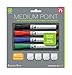 U Brands Low Odor Dry Erase Markers With Erasers, Medium Point, Assorted Classic Colors, With Gruv Marker Clips, 4-Count