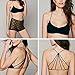 Toraway Underwear, Cross Strap Padded Bra Crop Tops Vest Bustier Beach Tank Tops (Black)