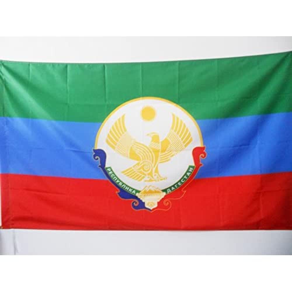 AZ FLAG - Republic of Dagestan Flag - 2x3 Ft - Russian Dagestan Banner with Sleeve - 100% Polyester - Fade Resistant - Vivid Colors - 2' x 3' Feet - 90x60 Cm