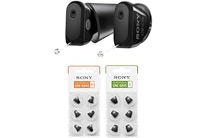 Sony CRE-C20 Self-Fitting OTC Hearing Aids Bundle with Sony CRES2VS Vented Sleeves (Small, 3-Pair) and Sony CRES2VX Vented Sleeves (Extra Small, 3-Pair) (3 Items)