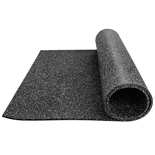Happybuy Rubber Flooring Grey Rubber Stall Mat 3.6ft x 6.2ft, Gym Flooring 9.5mm Thick Heavy
