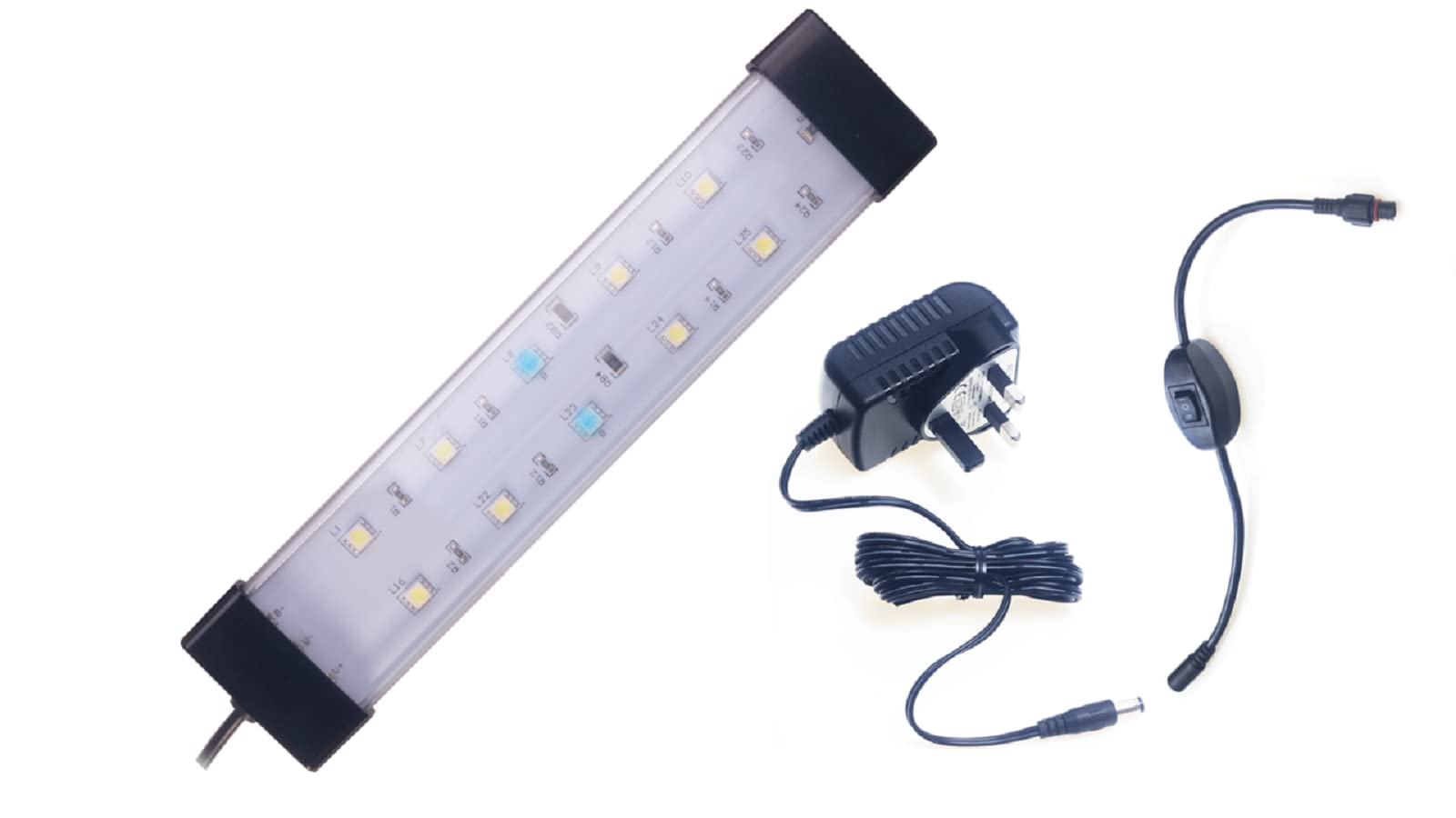 Interpet Eco-Max Led Bright Light, Plant Growth, Day & Night Mode, Blue & White LEDs, 20cm, for Aquariums up to 36Cm