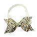 Baby Girls Glitter Sequins Hairband Bow Headband Hair Accessories(Gold)