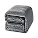 Balichun Luxury 330 GSM Fleece Blanket Super Soft Warm Fuzzy Lightweight Bed or Couch Blanket Twin/Queen/King Size(Queen,Grey)