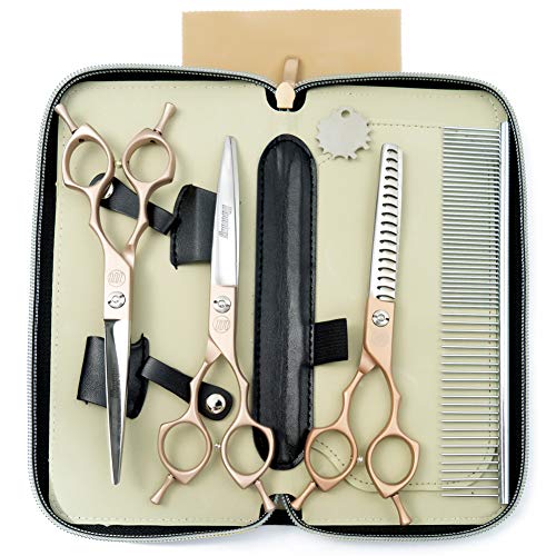 Moontay 6.5" Professional Pet Grooming Scissors Set, 3pieces Dog Cat
