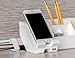 Bostitch Office Konnect USB Charging Phone Stand, Vertical or Horizontal Docking, White (KT-PHONE-WHITE)