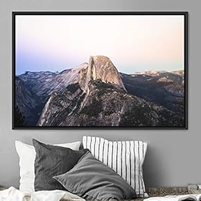 signwin Framed Canvas Wall Art Mountainscape Aerial Dramatic...