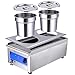Yescom 1200W Commercial Dual Countertop Steam Table Food Warmer Kitchen Soup Station w/ 2x 7L Stainless Steel Pots