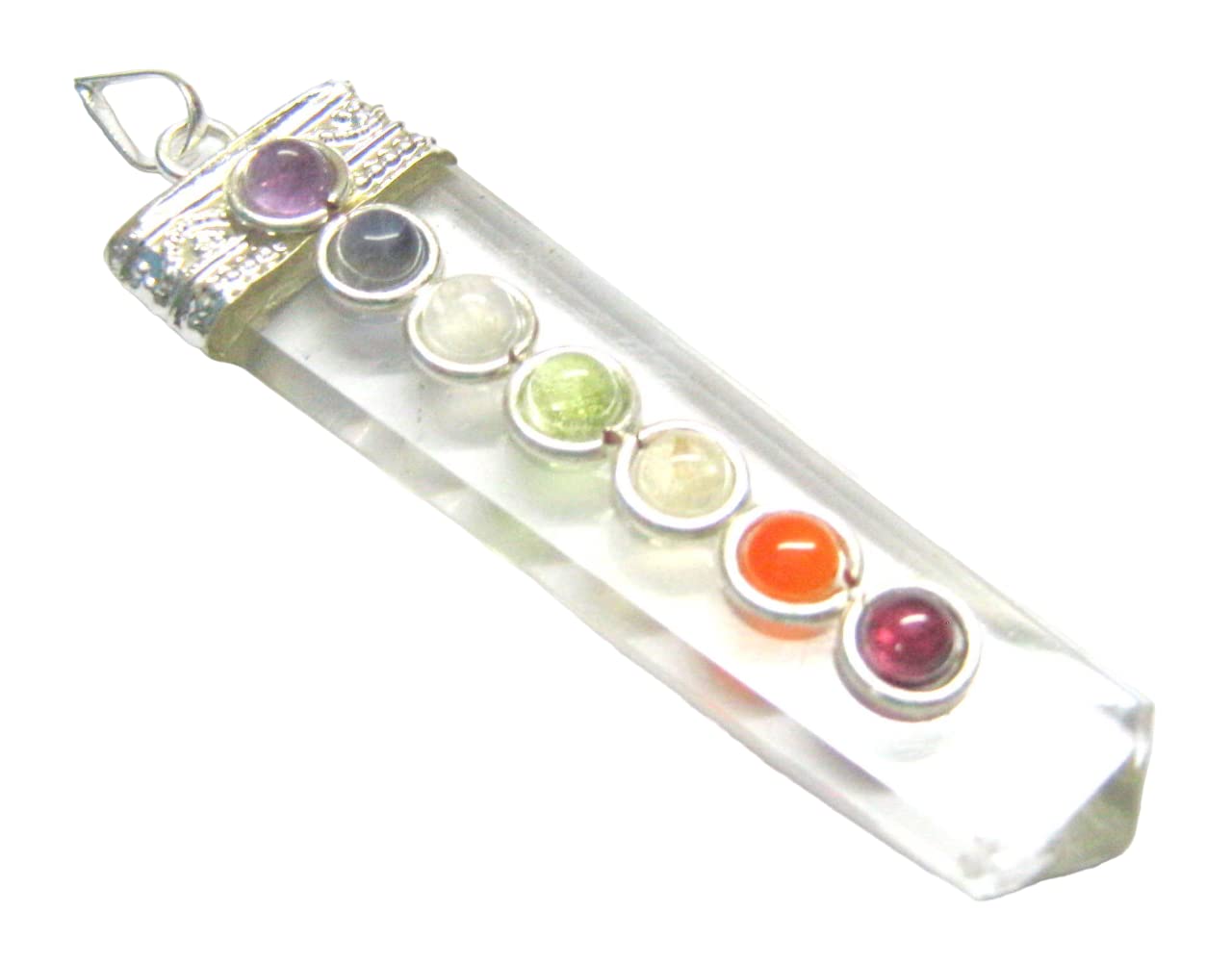 crystalmiracle Clear Quartz Gemstone Chakra Pointer Pendant Crystal Healing Gift Fashion Accessory Meditation Positive Energy