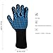 Awekris Oven Gloves Heat Resistant, BBQ Grilling Gloves for Cooking Kitchen Baking Fireplace Grilling WorkPlace Glove (Blue)