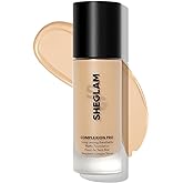 SHEGLAM Full Coverage Foundation Makeup Long Lasting Waterproof Matte Dewy Liquid Foundation - Nude