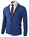 H2H Mens Casual Comfortable Fit Cardigan Sweater Shawl Collar Soft Fabric