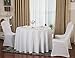 SINSSOWL Set of 100pc White Color Universal Size Polyester Spandex Banquet Wedding Party Decoration Stretch Dining Chair Covers-(Flat Bottom)