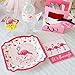 Big Dot of Happiness Pink Flamingo - Party Like a Pineapple - Tropical Summer Tableware Plates, Cups, Napkins - Bundle for 16
