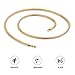 JINGRAYS 3mm Stainless Steel Curb Chain Necklace for Men Biker Punk Style Male Chain Link, 24 inches -Gold