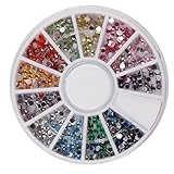 GREAT MIXED DIY SIZE GLITTER RHINESTONES CHARM 3D NAIL ART DECOR ACCESSORIES (multi color 03)