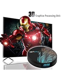Caja de TV Android 9.0, RK3328 Smart TV Box con mando a distancia de 2 GB 16 GB con soporte de 2,4 G WiFi Ethernet LAN 3D 4K Video Android TV Player Google Mini PC Set Top Box