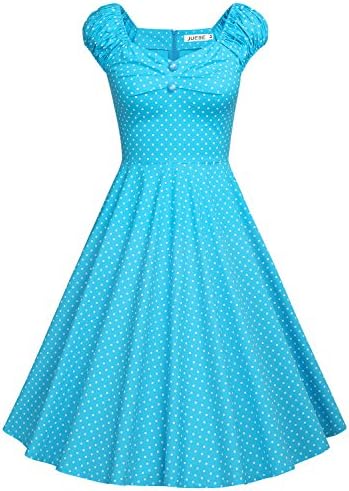 JUESE Women's 1950's Sweetheart Cocktail Party Casual Wiggle Swing Dress