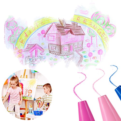 Finger Crayons for Toddlers,Ailuki 12 Colors Washable Paint Crayon Sticks Stackable Toys Non Toxic Toddler Crayons Drawing Pencil Safe for Kids, Toddlers, Child