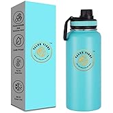 Value Vibes 32 oz Stainless Steel Water Bottle – Vacuum Insulated Double-Wall Sports Flask – Spill-Resistant PP Lid – Hot & Cold Drinks – Durable Non-Slip Matte Finish