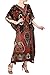 Women Kaftan Tunic Kimono Free Size Long Maxi Party Dress for Loungewear Holidays Nightwear Dresses One Size, 104-Black