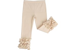 HOOLCHEAN Baby Toddler and Little Girls Cotton Ruffle Leggings