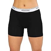 POSESHE Women's Boxer Briefs 6" Inseam, Ultra-soft MicroModal Boyshorts Underwear S-5XL