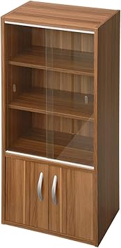 Amazon ぼん家具 キャビネット 木製 ガラス ミニ 引き戸 おしゃれ 食器棚 幅43cm 扉 ウォールナット ぼん家具 食器棚 通販
