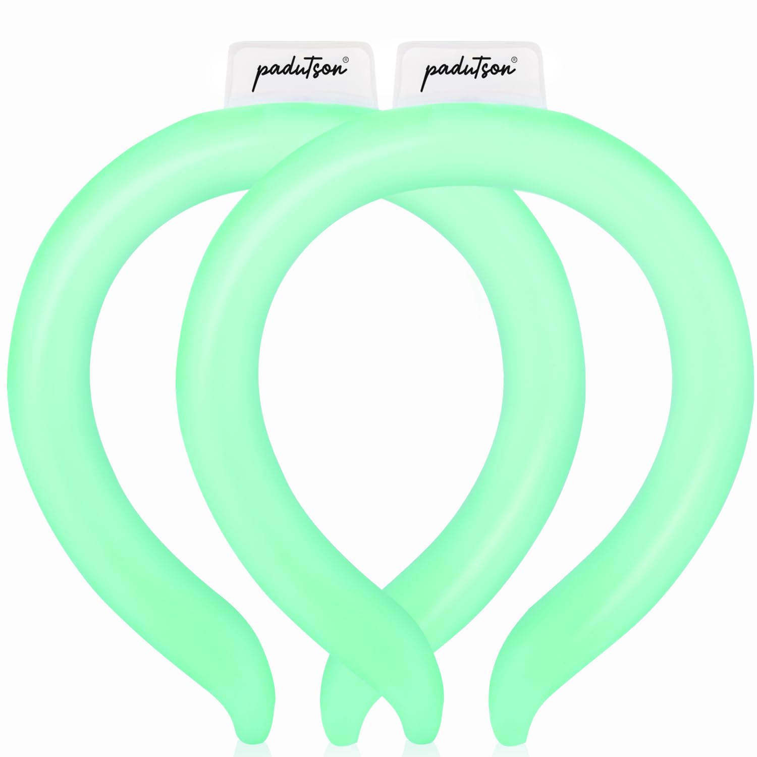 Photo 1 of 2PCS Neck CoolingTube, Reusable Ice Coolers Wearable Body CoolingProducts, Neck Coolers for HotWeather Relief for Hot Flashes and Summer (Green*2)