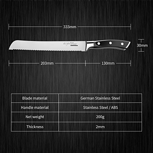 5 Serrated+Germany+Stainless+Kitchen+Ergonomic