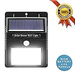20 LED Solar Light, LURICO Outdoor Wireless Solar Powered PIR Motion Sensor Security Wall Light Lamp with two Intelligent Modes for Garden, Patio and Pathway