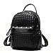 Tiny Chou Girls Mini Woven Spikes PU Leather Backpacks Cute Travel Daypack