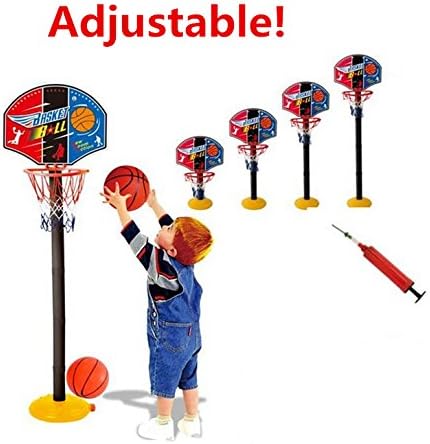 HappyToy Mini Adjustable Basketball Hoop Elevated Type Basketball stand Basketball Game Sports Toy- Indoor Outdoor Fun Sports Novelty Toy With one basketball and one inflator