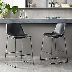 JHK Dining Chairs, Bar Stools Set of 4, 26 inch