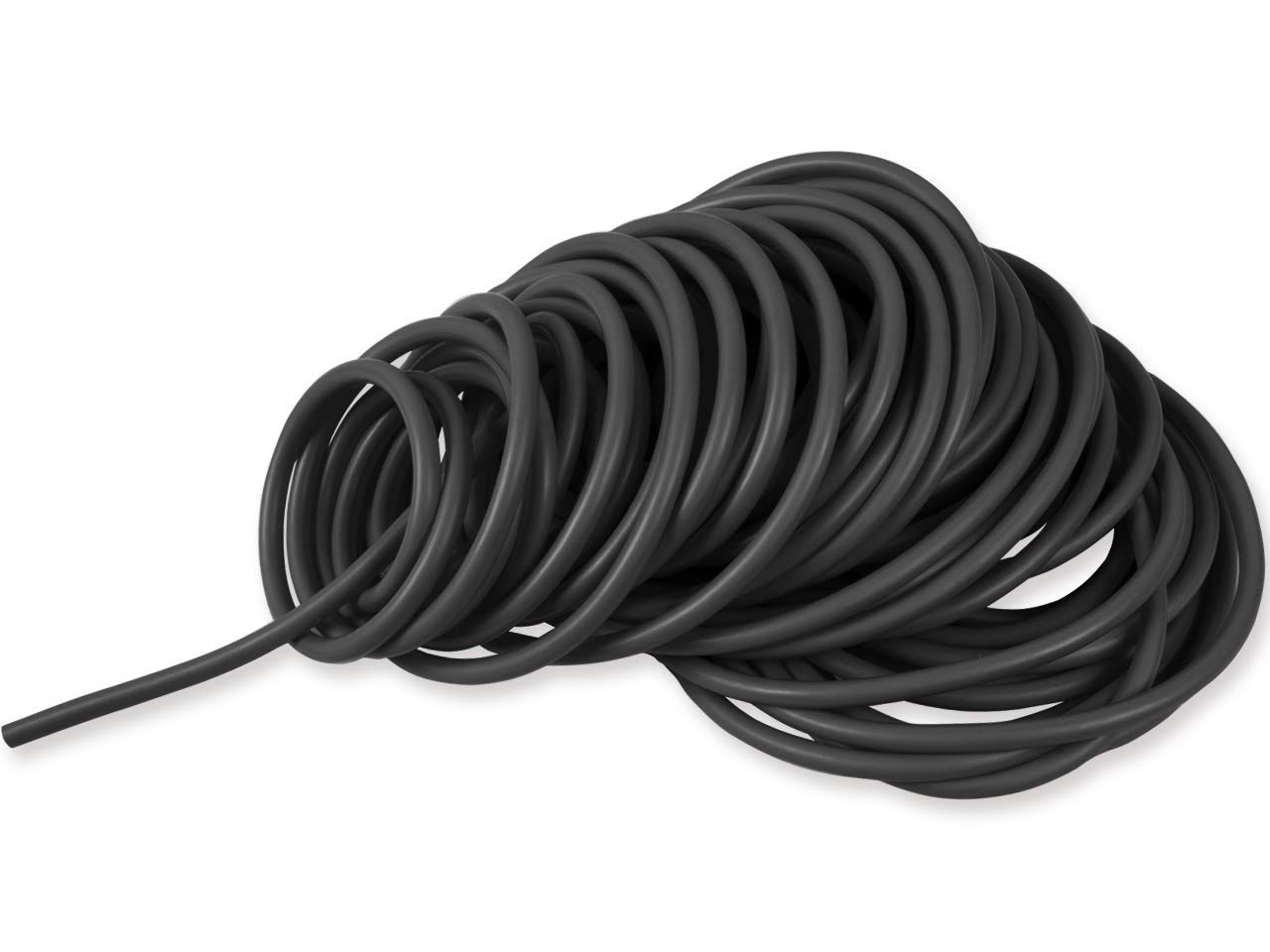 Gima - Elastic Resistance Latex Tube, Skein, Length 25 m, Thickness 3.5 mm, X-Heavy Resistance Level, Black Colour.
