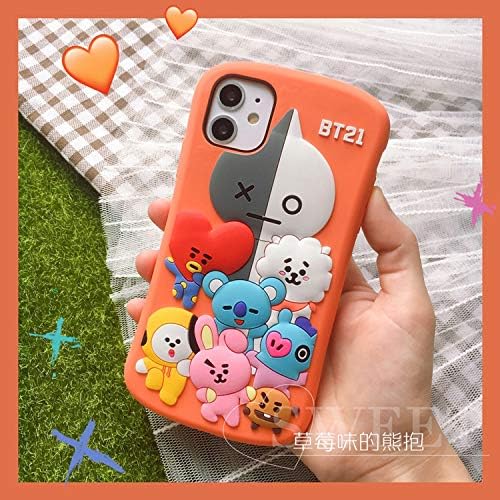 iPhone 6 Plus/iPhone 6s Plus Case,Silicone 3D Cartoon Animal Cover,Kids Girls Boys Cool Slim Fit Cases,Kawaii Soft Gel Rubber BTS Korea Style Case (Orange,iPhone 6 Plus / 6s Plus)
