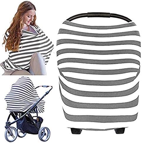 ASEOK Outdoor Breastfeeding Towel,Car seat Canopy Cover,Baby car Cover Multifunction Baby Stroller car Covers - Stroller Covers - Shopping Cart Cover (BFF Black)
