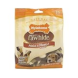 Nylabone Rawhide Meaty Dog Bone Beef Flavor Treats 2- 18ct 8.2 oz Bags (Pack of 2)