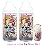 ToysHeart Onatsuyu Lotion 370ml, Perfect for Onahole 2 Set / with peach-jp original Toy Cleaner 30ml