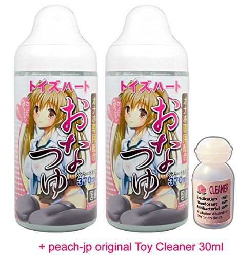 ToysHeart Onatsuyu Lotion 370ml, Perfect for Onahole 2 Set / with peach-jp original Toy Cleaner 30ml