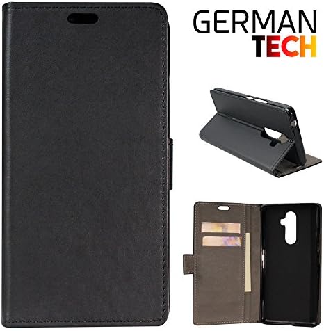 German Tech - Flip Cover Case protect your Lenovo K8 Note, protects and adapts flawlessly to your Smartphone, [ Viewing Stand ] - Black.