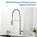 VCCUCINE Commercial High Arc Single Handle Stainless Steel Pull Down Sprayer Chrome Kitchen Sink Faucet, Pull Out Kitchen Faucets With Deck Plate
