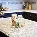 Anchor Hocking Round Glass Storage Canister Set with Hinged Lids, 4-Piece Set