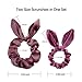 Simnice 25 Pack Hair Scrunchies Rabbit Bunny Ear Bow Bowknot Scrunchies Velvet Scrunchy Bobbles Elastic Hair Ties Bands Ponytail Holder